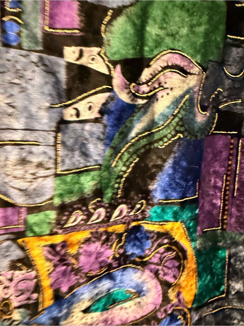 Vintage Western Connection Velvet Abstract Print
Short Sleeve Top Size M - Picture 3 of 6